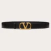 Ζώνη Vlogo Signature από δέρμα αγελάδας με ομπρέ