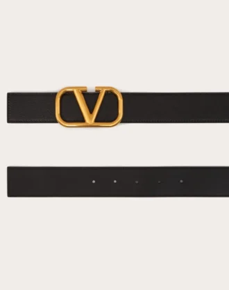 Ζώνη Vlogo Signature από δέρμα αγελάδας με ομπρέ
