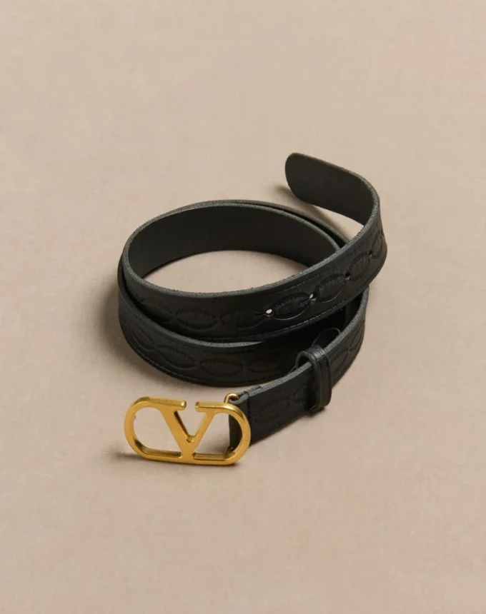 Ζώνη VLogo Signature από δέρμα μοσχαριού 30 mm Ζώνη VLogo Signature από δέρμα μοσχαριού 30 mm