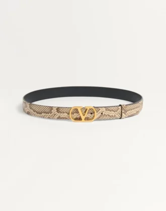 Ζώνη Vlogo Signature από δέρμα πύθωνα 30 mm Ζώνη Vlogo Signature από δέρμα πύθωνα 30 mm