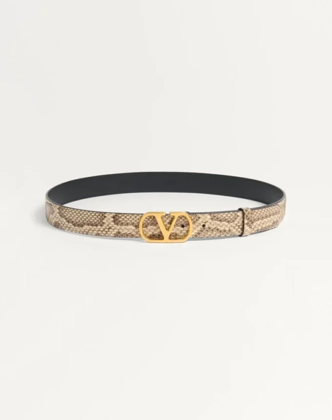 Ζώνη Vlogo Signature από δέρμα πύθωνα 30 mm Ζώνη Vlogo Signature από δέρμα πύθωνα 30 mm
