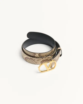 Ζώνη Vlogo Signature από δέρμα πύθωνα 30 mm Ζώνη Vlogo Signature από δέρμα πύθωνα 30 mm