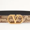 Ζώνη Vlogo Signature από δέρμα πύθωνα 30 mm Ζώνη Vlogo Signature από δέρμα πύθωνα 30 mm