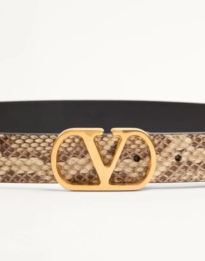 Ζώνη Vlogo Signature από δέρμα πύθωνα 30 mm Ζώνη Vlogo Signature από δέρμα πύθωνα 30 mm