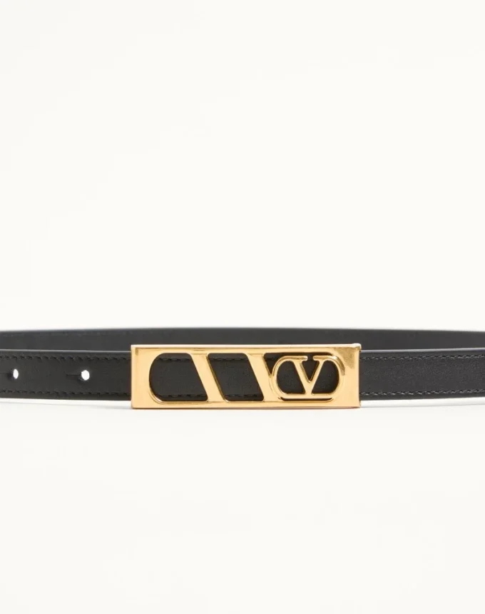 Ζώνη VLogo Signature από γυαλιστερό δέρμα μοσχαριού 15 mm Ζώνη VLogo Signature από γυαλιστερό δέρμα μοσχαριού 15 mm