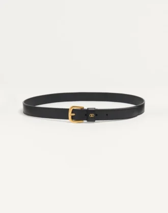 Ζώνη Vlogo Signature από γυαλιστερό δέρμα μοσχαριού 25 mm