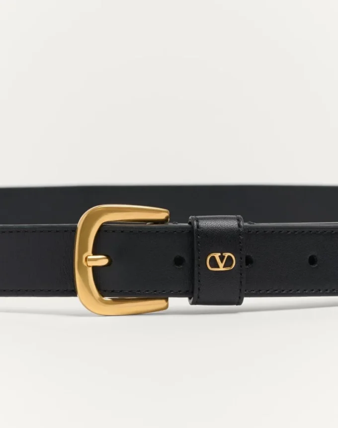 Ζώνη Vlogo Signature από γυαλιστερό δέρμα μοσχαριού 25 mm Ζώνη Vlogo Signature από γυαλιστερό δέρμα μοσχαριού 25 mm
