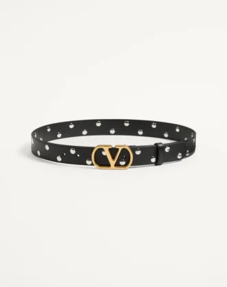 Ζώνη VLogo Signature από γυαλιστερό δέρμα μοσχαριού 30 mm