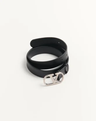 Ζώνη Vlogo Signature από γυαλιστερό δέρμα μοσχαριού 30 mm