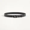 Ζώνη VLogo Signature από γυαλιστερό δέρμα μοσχαριού 30 mm Ζώνη VLogo Signature από γυαλιστερό δέρμα μοσχαριού 30 mm