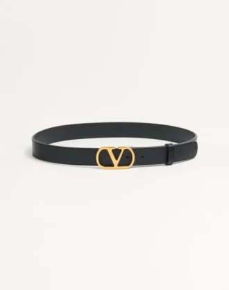 Ζώνη Vlogo Signature από γυαλιστερό δέρμα μοσχαριού 30 mm