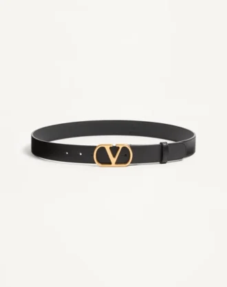 Ζώνη Vlogo Signature από γυαλιστερό δέρμα μοσχαριού 30 mm