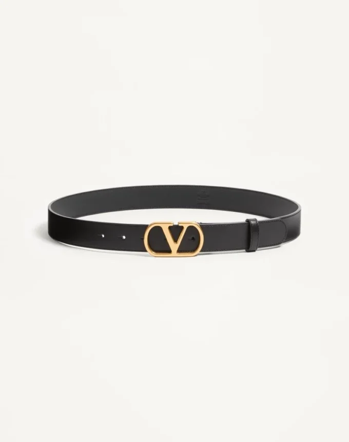 Ζώνη Vlogo Signature από γυαλιστερό δέρμα μοσχαριού 30 mm Ζώνη Vlogo Signature από γυαλιστερό δέρμα μοσχαριού 30 mm