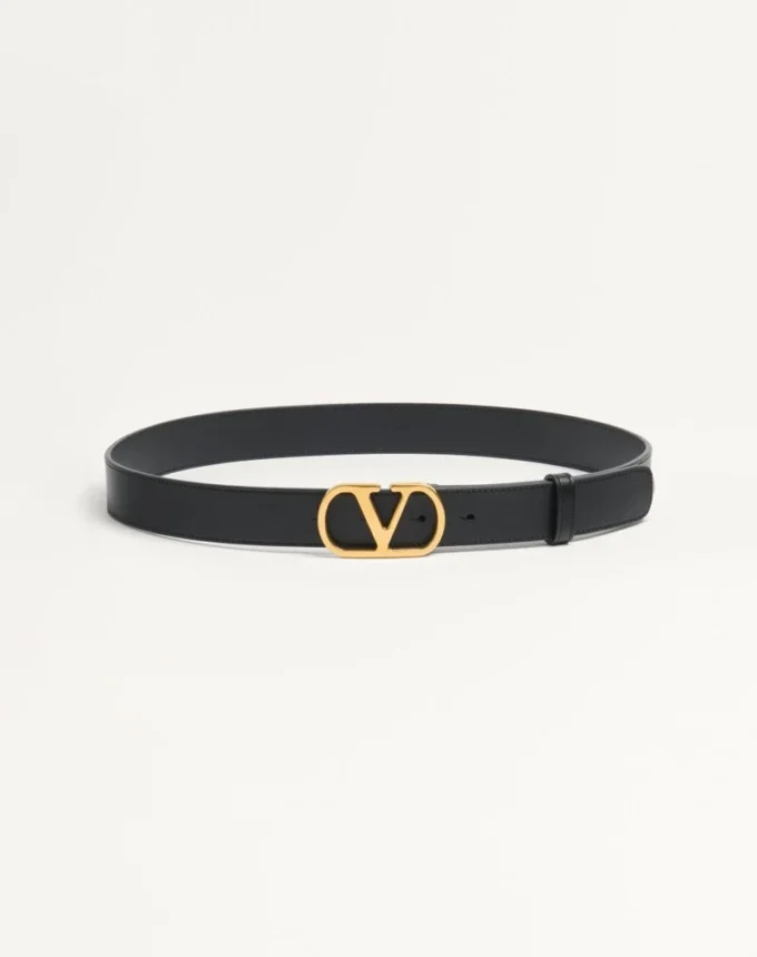 Ζώνη Vlogo Signature από γυαλιστερό δέρμα μοσχαριού 30 mm Ζώνη Vlogo Signature από γυαλιστερό δέρμα μοσχαριού 30 mm
