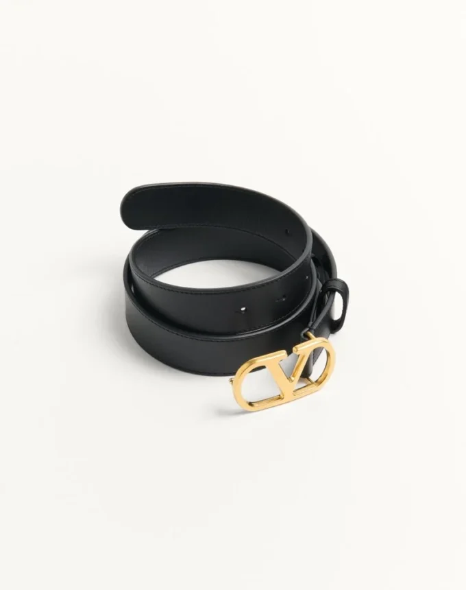 Ζώνη Vlogo Signature από γυαλιστερό δέρμα μοσχαριού 30 mm Ζώνη Vlogo Signature από γυαλιστερό δέρμα μοσχαριού 30 mm