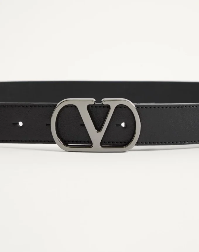 Ζώνη VLogo Signature από γυαλιστερό δέρμα μοσχαριού 30 mm Ζώνη VLogo Signature από γυαλιστερό δέρμα μοσχαριού 30 mm