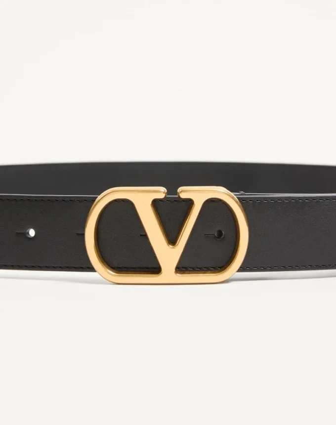 Ζώνη Vlogo Signature από γυαλιστερό δέρμα μοσχαριού 30 mm Ζώνη Vlogo Signature από γυαλιστερό δέρμα μοσχαριού 30 mm