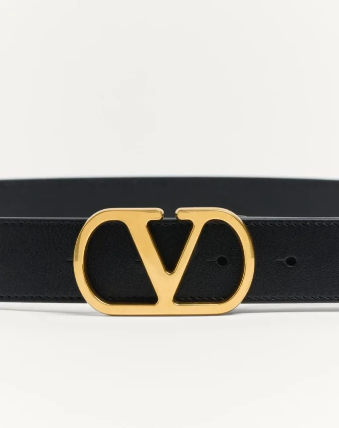 Ζώνη Vlogo Signature από γυαλιστερό δέρμα μοσχαριού 30 mm Ζώνη Vlogo Signature από γυαλιστερό δέρμα μοσχαριού 30 mm