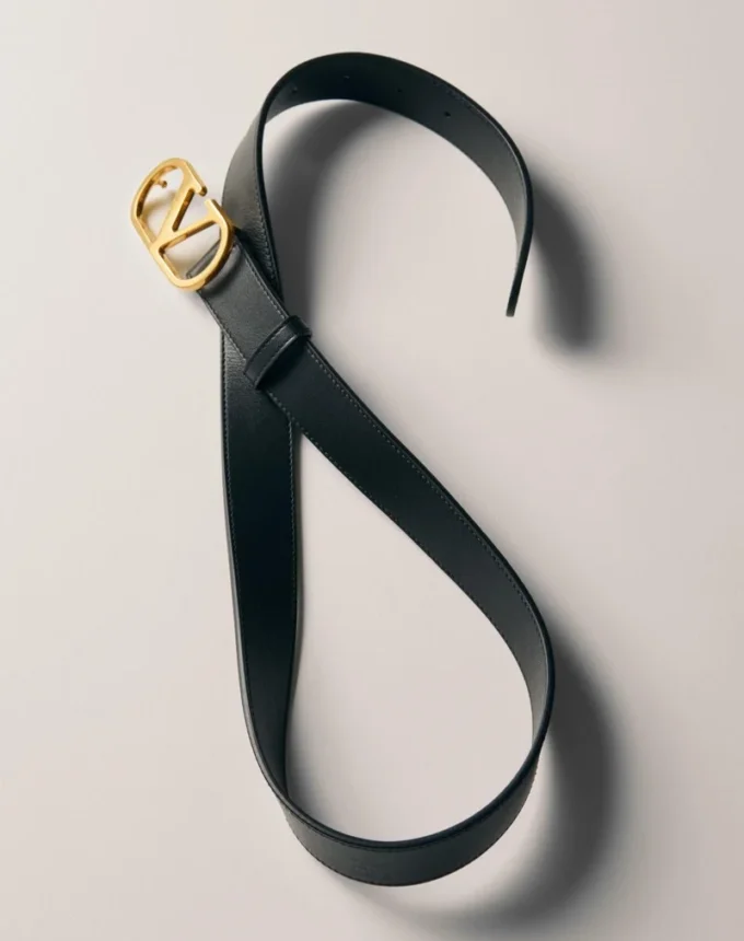 Ζώνη Vlogo Signature από γυαλιστερό δέρμα μοσχαριού 30 mm Ζώνη Vlogo Signature από γυαλιστερό δέρμα μοσχαριού 30 mm