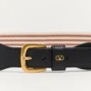 Ζώνη Vlogo Signature από κορδέλα και δέρμα μοσχαριού 35 mm Ζώνη Vlogo Signature από κορδέλα και δέρμα μοσχαριού 35 mm