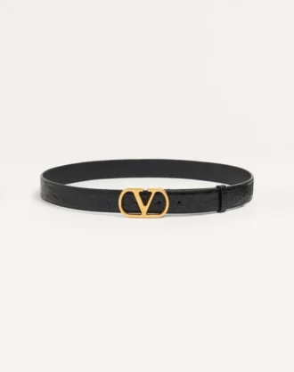 Ζώνη Vlogo Signature από κροκόδειλο 30 mm Ζώνη Vlogo Signature από κροκόδειλο 30 mm