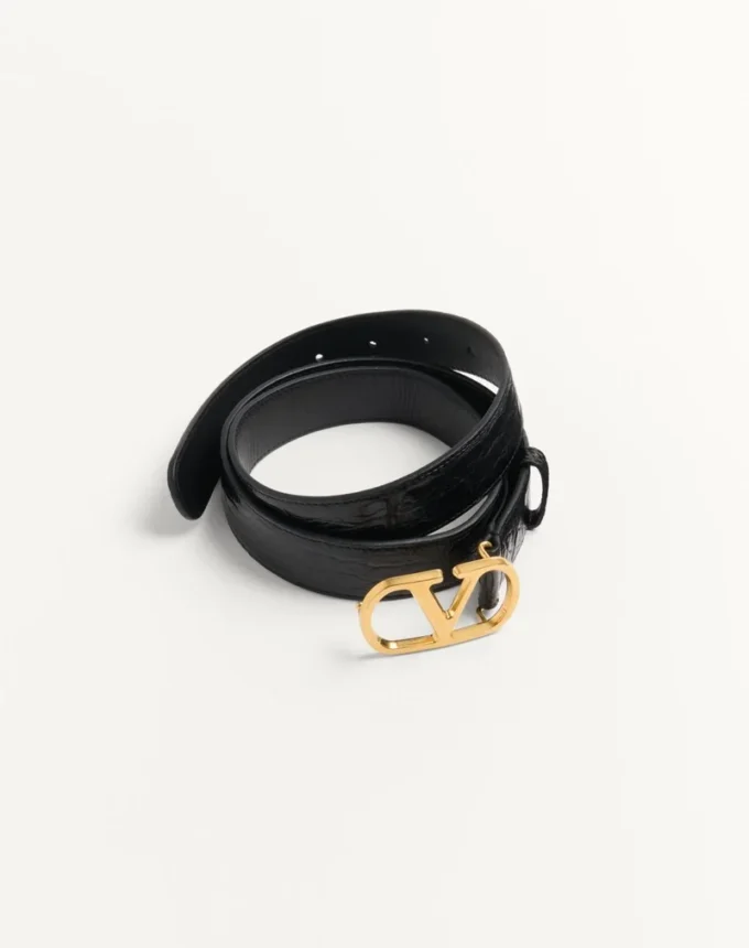 Ζώνη Vlogo Signature από κροκόδειλο 30 mm Ζώνη Vlogo Signature από κροκόδειλο 30 mm